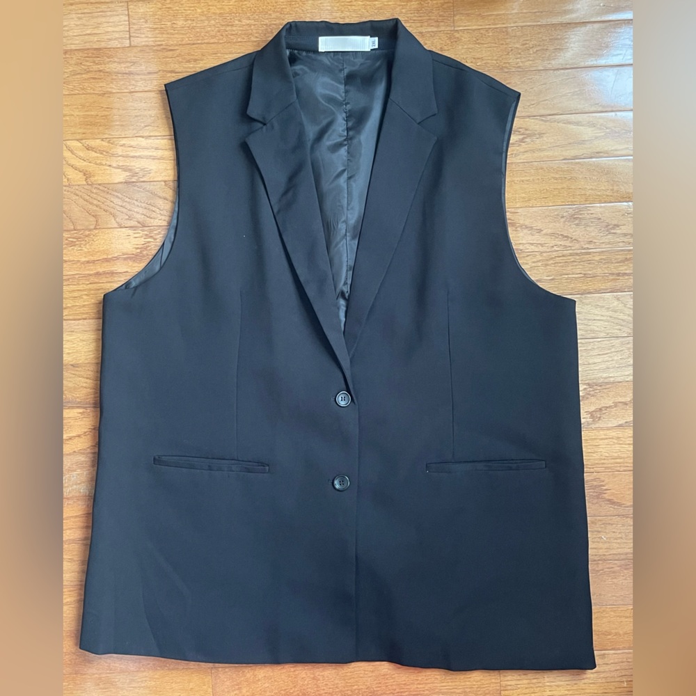 Classic Black Vest with Notch Lapel